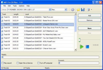 MP3 To CD Plus 1.0 screenshot
