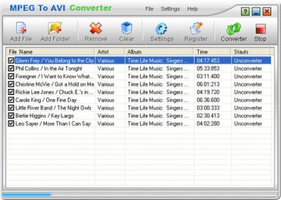 MPEG to AVI Converter 1.00 screenshot