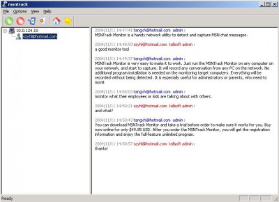 MSN Track Monitor 3.55 screenshot