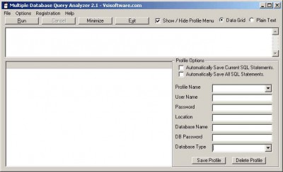 Multiple Database Query Analyzer 2.1 screenshot