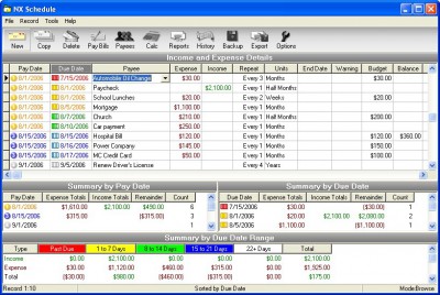 Ncome and Xpense 3.03 screenshot