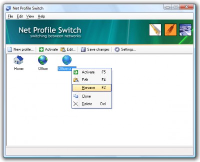 Net Profile Switch 7.0 screenshot