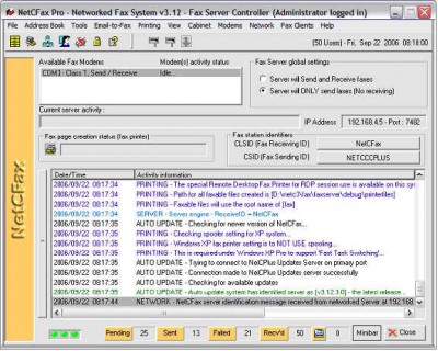 NetCFax Networked Fax System 3.60 screenshot