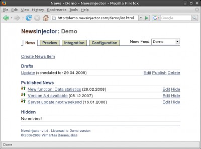 NewsInjector 1.4 screenshot