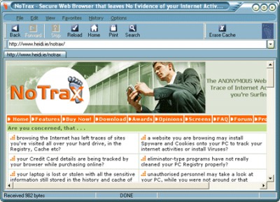 NoTrax 1.4 screenshot