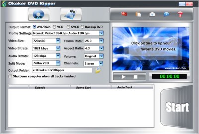 Okoker DVD Ripper 7.0 screenshot