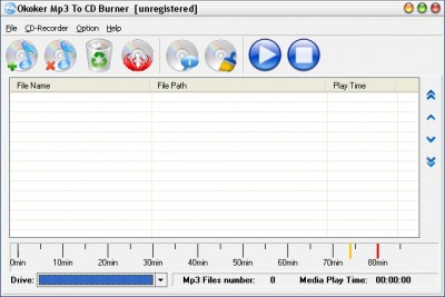 Okoker Mp3 to CD Burner 3.1 screenshot