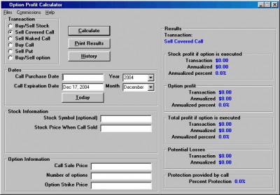 Option Profit Calculator 2.1.0 screenshot