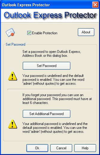 Outlook Express Protector 2.394 screenshot