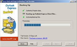 Outlook XP - Easy Outlook Express Backup 1.51 screenshot