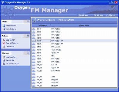 Oxygen FM Manager 2.0 screenshot