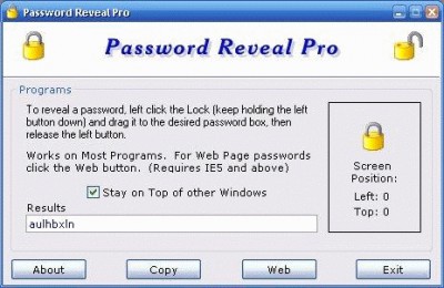 Password Reveal Pro 2.0 screenshot