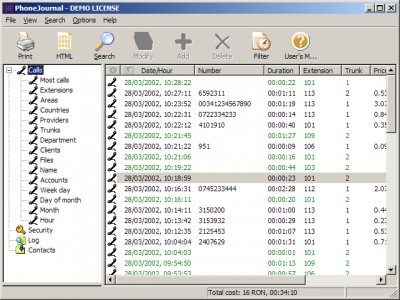 PbxTools PhoneJournal 1.6.1006 screenshot