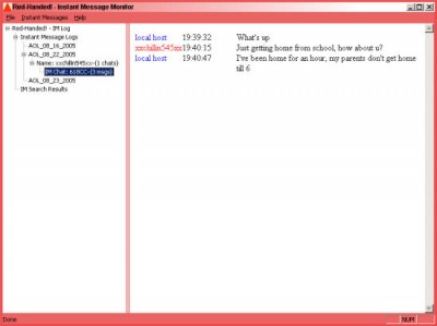 PC Sentinel's Red-Handed: Record Instant Messages! 2.1.0 screenshot