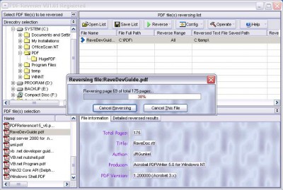 PDF Reverser 01.01 screenshot