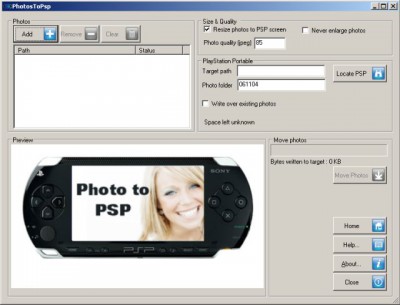 Photo to PSP 1.10 screenshot