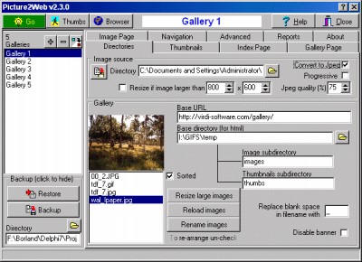 Picture2Web 2.3.3.252 screenshot