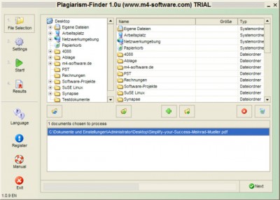 Plagiarism-Finder 1.2.3 screenshot