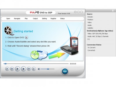 Plato DVD to 3GP Converter 12.08.01 screenshot