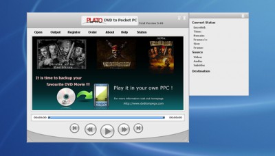 Plato DVD to Pocket PC Converter 12.08.01 screenshot