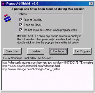 Popup Ad Shield 2.1 screenshot