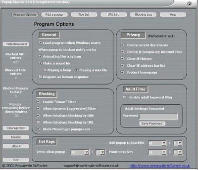 Popup Blaster 1.5.106 screenshot