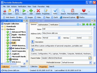 Portable Bookmarks 2.1.0.244 screenshot