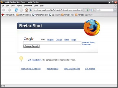 Portable Firefox 2.0.0.3 screenshot