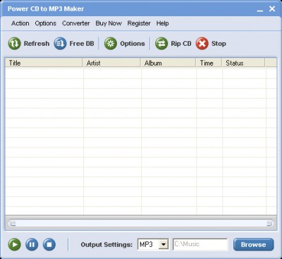 Power CD to MP3 Maker 1.12 screenshot