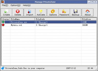 PrivateZone 1.26 screenshot