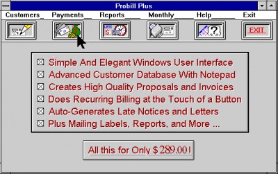 Probill Plus for Windows 2.01 screenshot