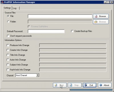 ProfPDF Information Manager 1.0 screenshot