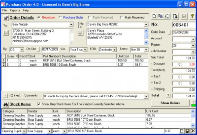 Purchase Order 4.2 screenshot