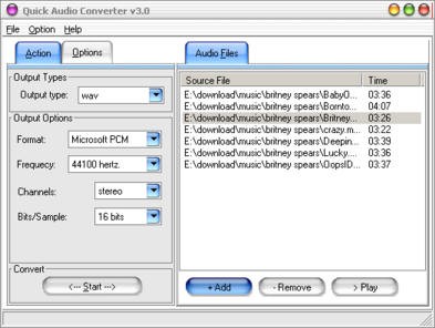 Quick All Audio Converter 3.1 screenshot