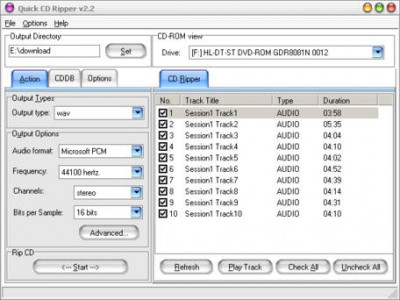 Quick CD Ripper 2.3.5 screenshot