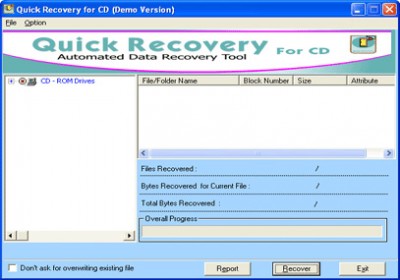 Quick Recovery for CD 10.x screenshot