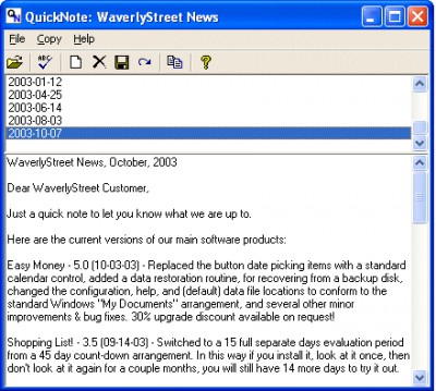 QuickNote 3.1 screenshot