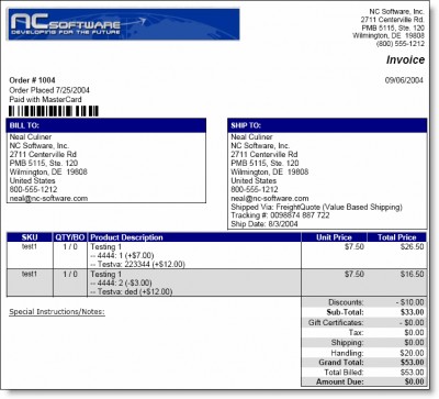 quikSlip for StoreFront .NET E-Commerce 1.8 screenshot