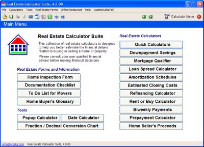 Real Estate Calculator Suite 4.9.5 screenshot
