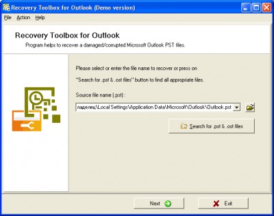 Recovery ToolBox for Outlook 1.0.10 screenshot