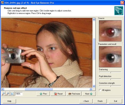Red Eye Remover Pro 1.2 screenshot