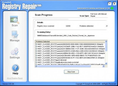 Registry Repair 4.003 screenshot