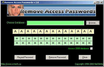 Remove Access Passwords 2.0 screenshot