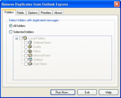 Remove Duplicates from Outlook Express 2.3 screenshot