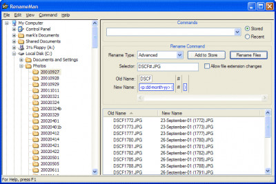 RenameMan 4.3 screenshot