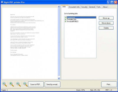 Right PDF Printer Pro 2.3 screenshot