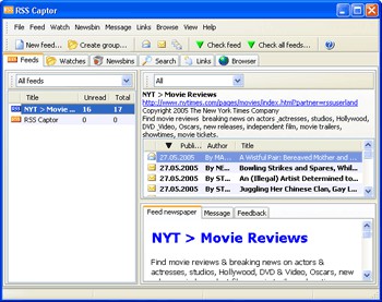 RSS Captor 3.05 screenshot