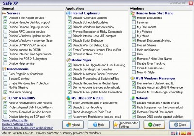 Safe XP 1.5.7.14 screenshot
