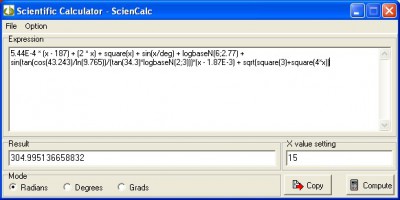 Scientific calculator - ScienCalc 1.3.7 screenshot