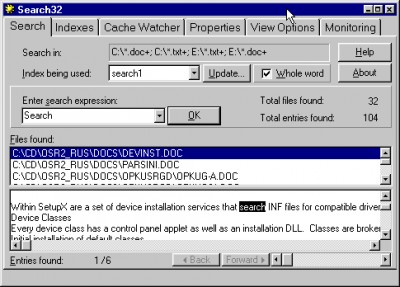 Search32 8.1 screenshot